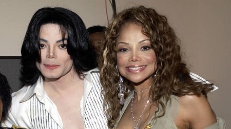A picture of La Toya Jackson (right) with her late younger brother, Michael Jackson (left). 